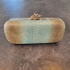 House of Harlow 1960 ADELE clutch snakeskin